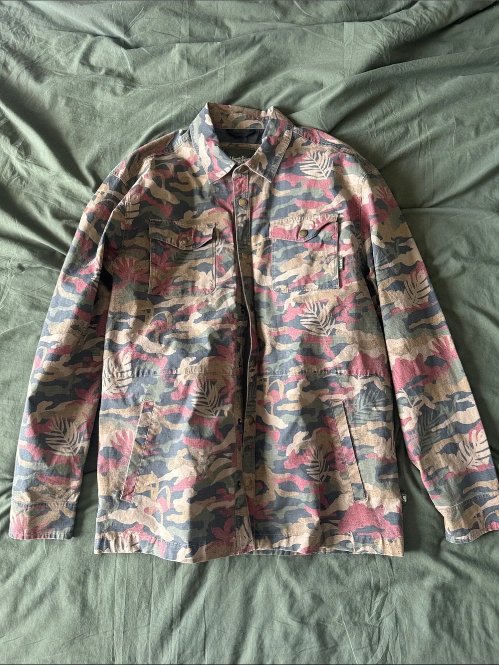 Howler Brothers Multicolor Camo Raincoat (Green, Pink, Tan, Blue) - Picture 1 of 1
